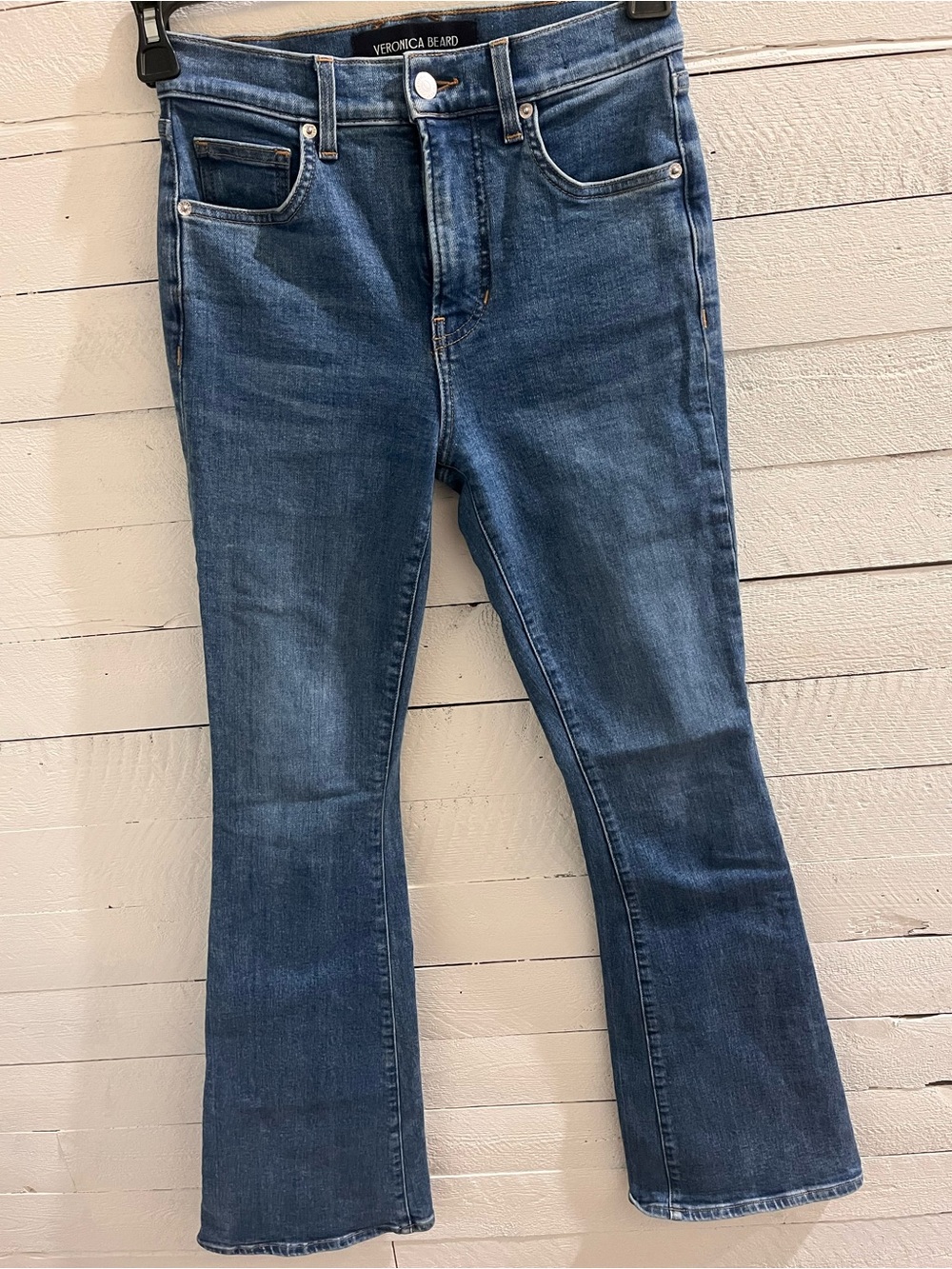 Veronica Beard Beverly Skinny Flare High Rise Jeans Women’s Size 26 Medium Wash